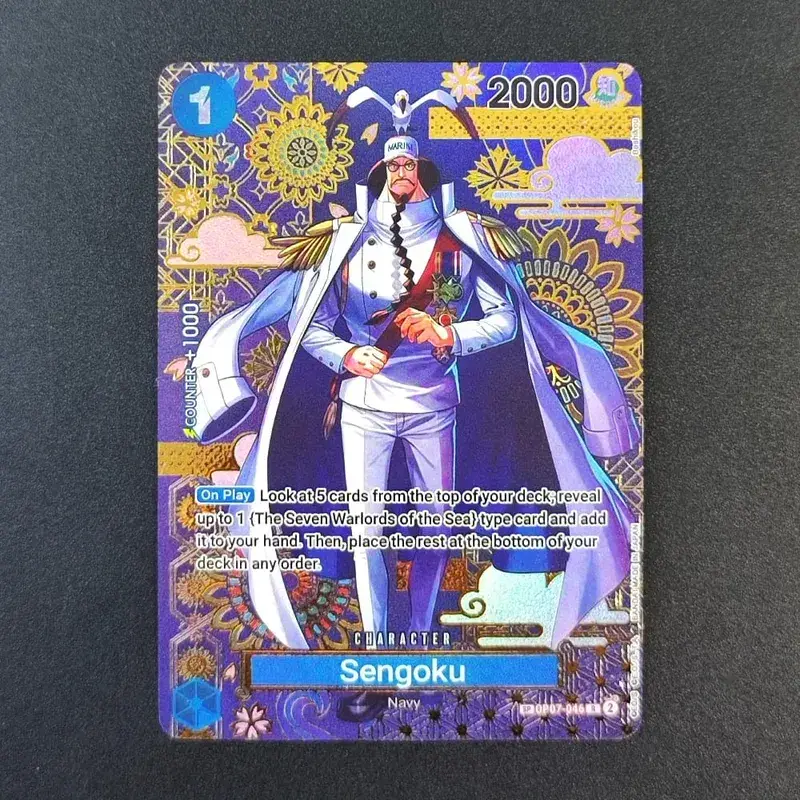 Diy One Piece Op14 Sp Card The Azure Sea Seven Hancock Perona Mihawk Sengoku Kid Killer Sugar English Collection Tcg Anime Card
