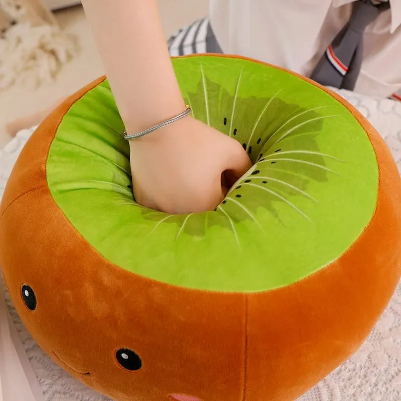 ZU 슈퍼 부드러운 플러시 베개 귀여운 과일 키위 사과 오렌지와 야채 완두콩 칠리 인형 장난감 소파 소녀를위한 홈 장식 쿠션 — image 7