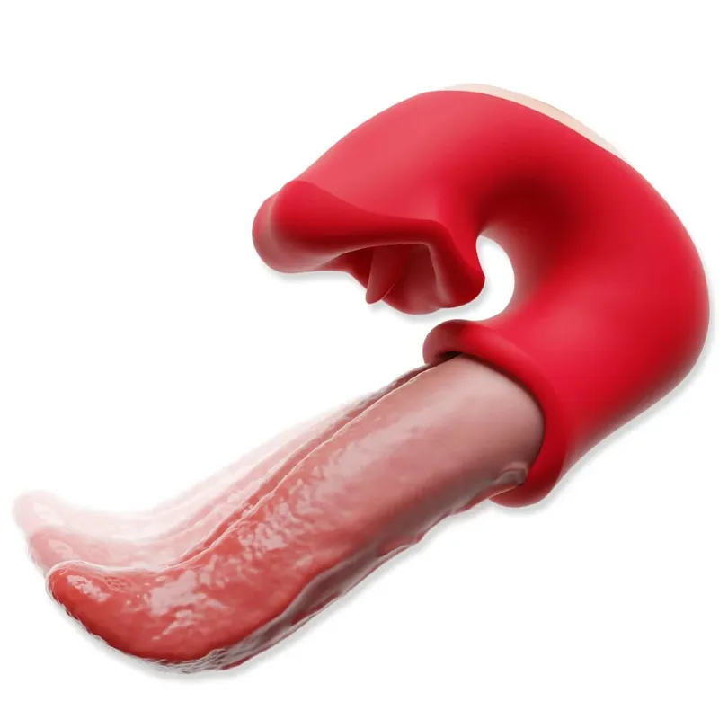 Tongue Vibrator Adult Rose Sex Toys Dildo for Women with 10 Vibrating Swinging G Spot Clit Stimulator Adult Supplies for Female