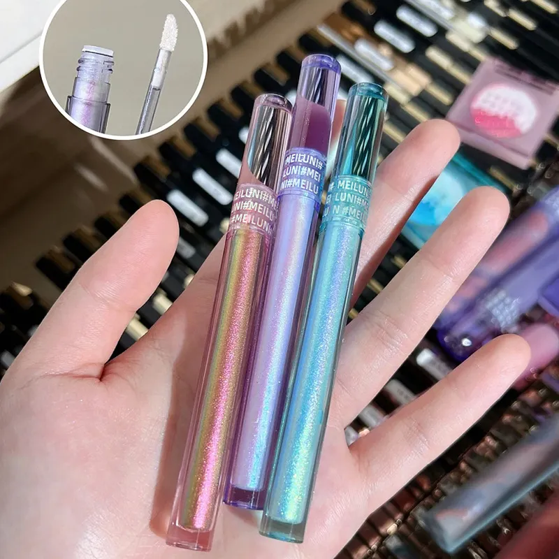 Glitter Chameleon Eye Makeup Multichrome Shimmer Eyeshadow Duochrome Stick Shine Chrome Highlighter Pen Party Luminous Cosmetics — image 6