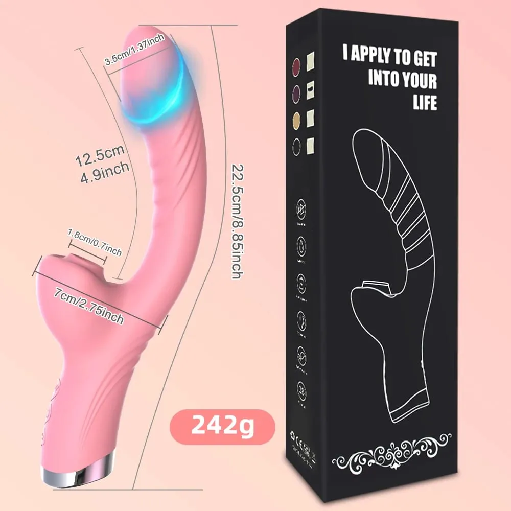 Sucking Or Licking Vibrator Vagina Massager Wand Adult Women Female G-Spot Stimulation Dildo Clitoris Sucker Lesbian Sex Toy — image 6