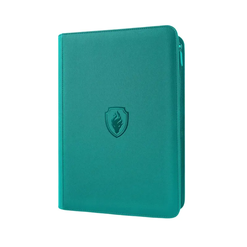 9 Pocket Trading Card Binder PU Cover Zipper Card Collection Album Sturdy 360 Side-Loading Card Folder Holder for Game Cards