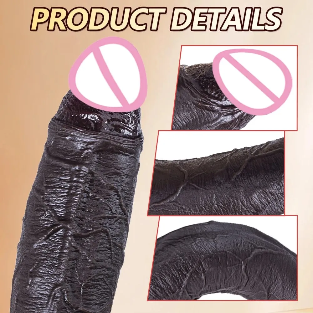 3 Sizes Thick Dildo Soft Silicone Man Penis Adult Women Lesbian Sextoy Clitoris Stimulator Man Dick Suction Cup Female Sex Games — image 2