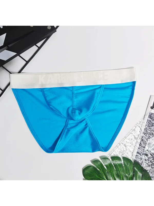 Men's Solid-Color Low-Waist Triangle Underwear Breathable Sexy Bottom Pants Trendy 1-Piece Set Mature Style Promotional Price — image 34