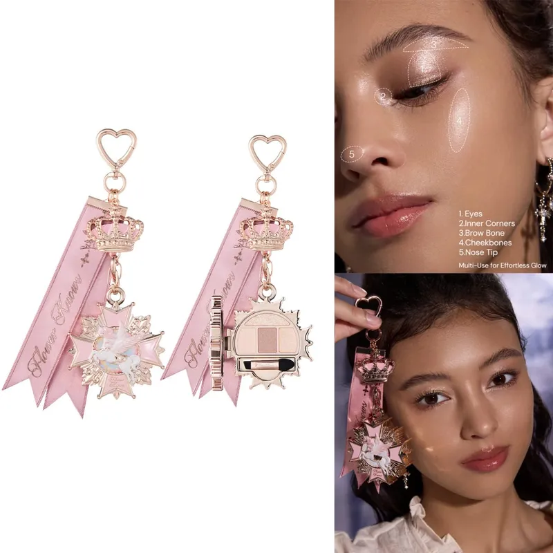 Flower Knows Knight Unicorn Eyeshadow Palette Charm Mini αξεσουάρ μακιγιάζ Fantasy Unicorn Design Καλλυντική τσάντα διακόσμηση — image 5