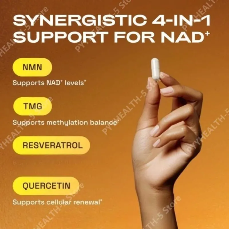NMN Capsule Supplement 1000mg Serving NAD+ Supplement Supports Brain Energy 60 Capsules — image 2