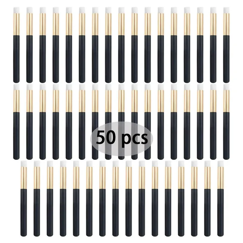 50Pcs Soft Eyelash Extension Cleaning Brush Lash Shampoo Eyebrow Nose Exfoliating Cleansing Makeup Remover Beauty Care Supplies