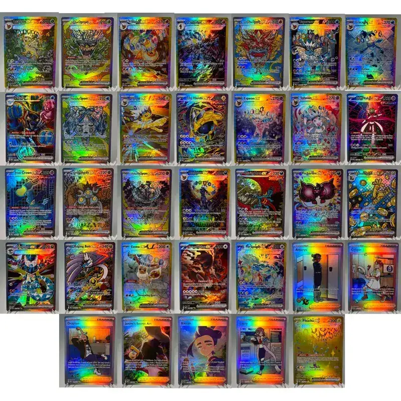 Prismatic Evolutions PKM Cards PTCG5-A GX Rainbow Umbreon Sylveon Leafeon ex Rare Collection Battle Toys Gifts for Hobbies — image 4