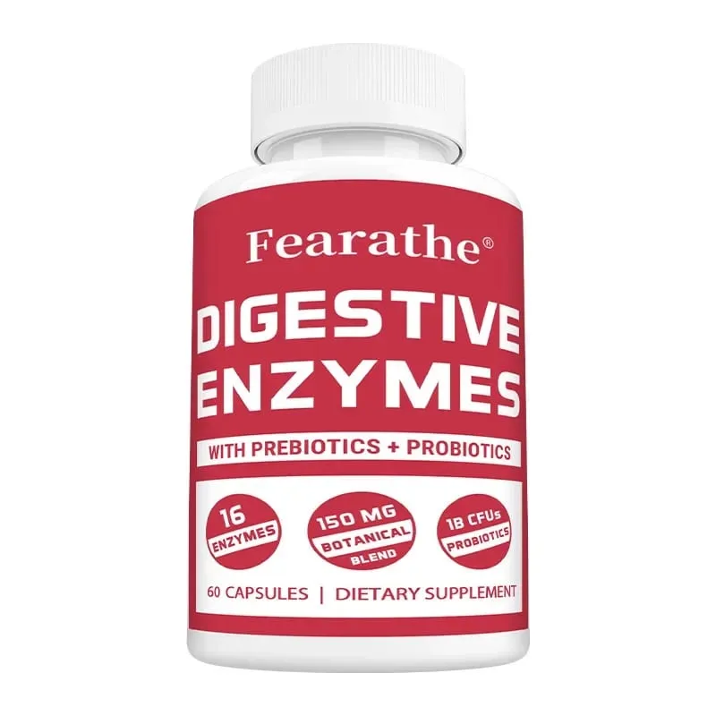 Digestive Enzyme Capsules - with Probiotics & Prebiotics Support Gut Health Immune Support Promote Digestive Health