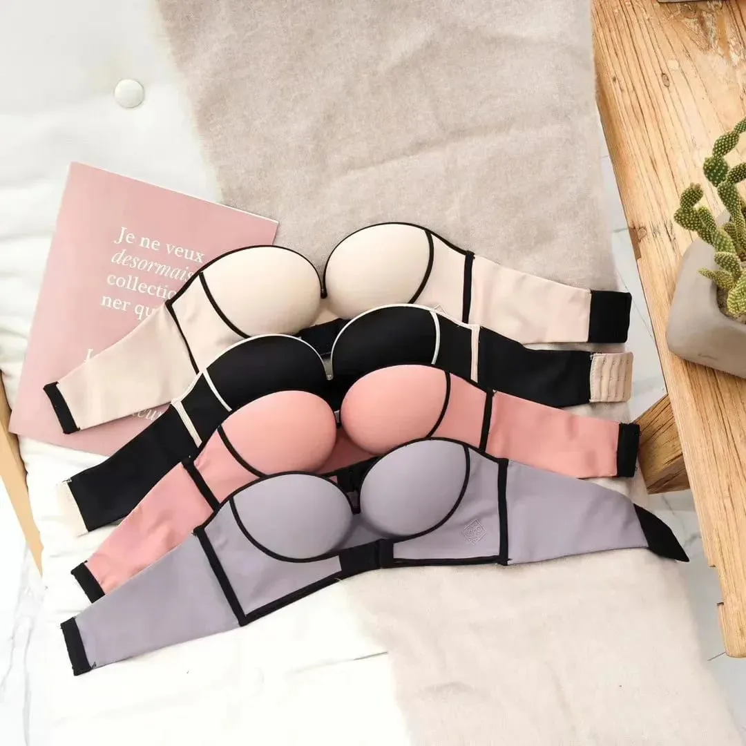 NEW Women's Cotton Bra Sexy Underwear Fashion Push Up Comfort Brassiere Strapless Breathable Underwear Female Lingerie — image 3