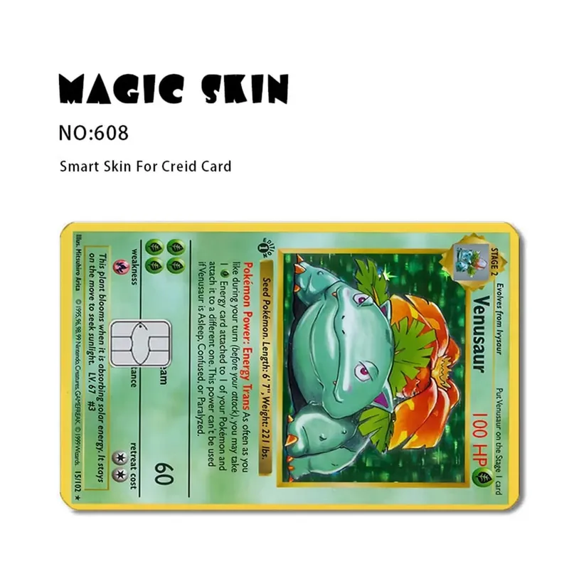 Anime Pokemon Pikachu tarjeta de crédito piel 2.5D HD pegatinas tarjeta calcomanía tarjeta película mate piel pequeño Chip pegatina impermeable regalos Juguetes — image 11