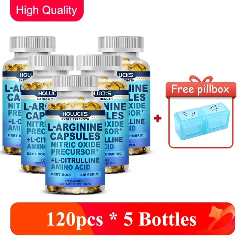 Premium L-Arginine Capsules with L-Citrulline & Turmeric Supports Muscle Pump Recovery & Overall Physical Performance — image 9