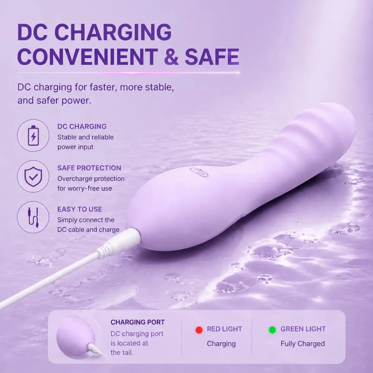 Vibrator for Women Ultra Soft Liquid Silicone Skin Friendly Flexible Rechargeable Waterproof Powerful Vibration Massage Sex Toy — image 6