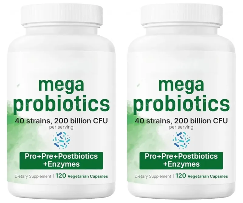 Capsule di probiotici 200 miliardi di CFU con prebiotici Integratore alimentare per uomini e donne 40 mega ceppi di probiotici 120 conteggi — image 8
