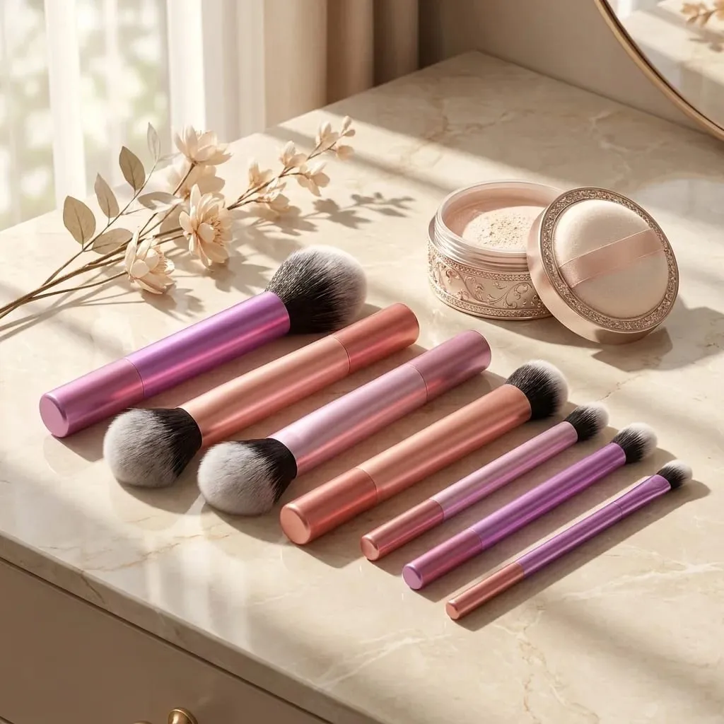 8Pcs Soft Synthetic Hair Makeup Brush Set Foundation Blush Eyeshadow Multi-purpose Cosmetic Beauty Tools — image 3