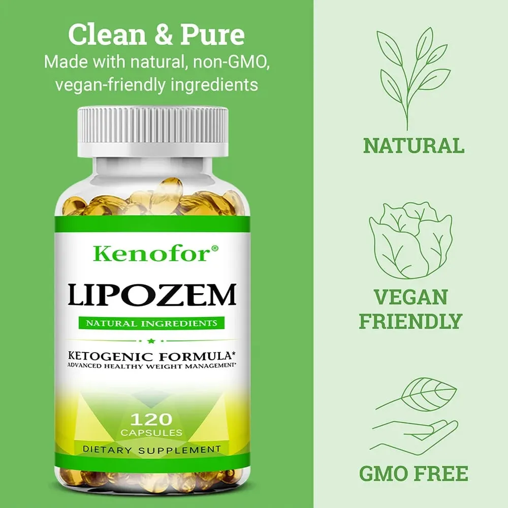 Natural Lipozem Capsules - Digestive Health Appetite Suppression Metabolism Weight Management