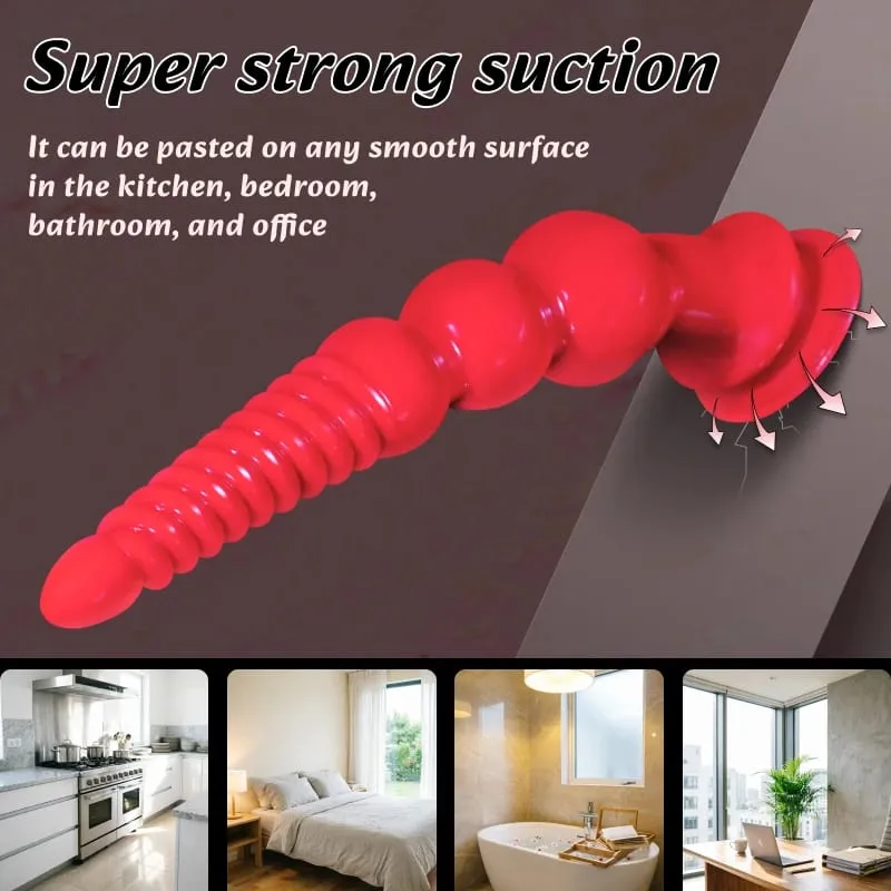 Soft PVC Gourd-Shaped Anal Beads Textured Anal Plug Suction Cup Anal Plug Prostate Massager Adult Sex Toys for Couples Unisex — image 6