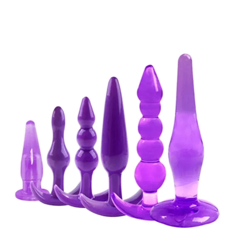 4/6 Buah/Set Mainan Seks Sumbat Vagina Sumbat Dubur Masturbasi Sumbat Bokong Silikon Aman untuk Wanita Pria Mainan Dilator Anal untuk Gay — image 4