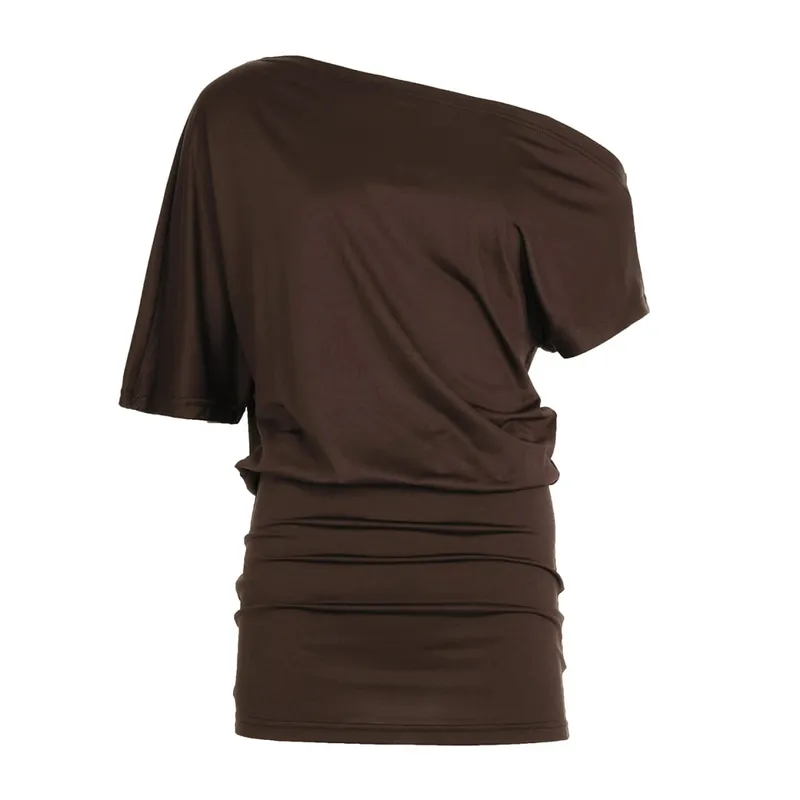 Bat Sleeve Wrap Dress Women One-Shoulder Solid Backless Bodycon Dress Evening Party Club Dress Y2K Sexy Outfits Summer