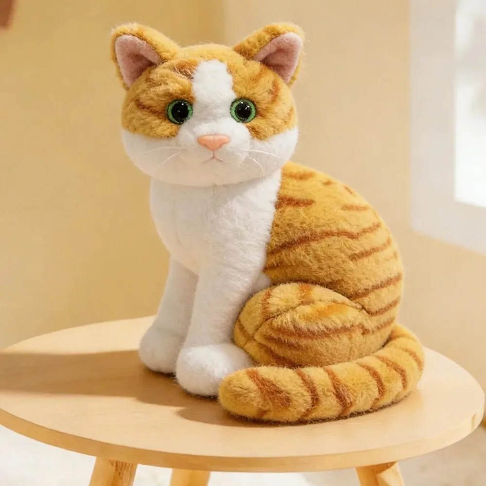 Plush Material Animal Body Pillow 10inch Soft Texture Poultry Throw Pillows Cute Design Cat Pattern Animal Cushion Doll Toys