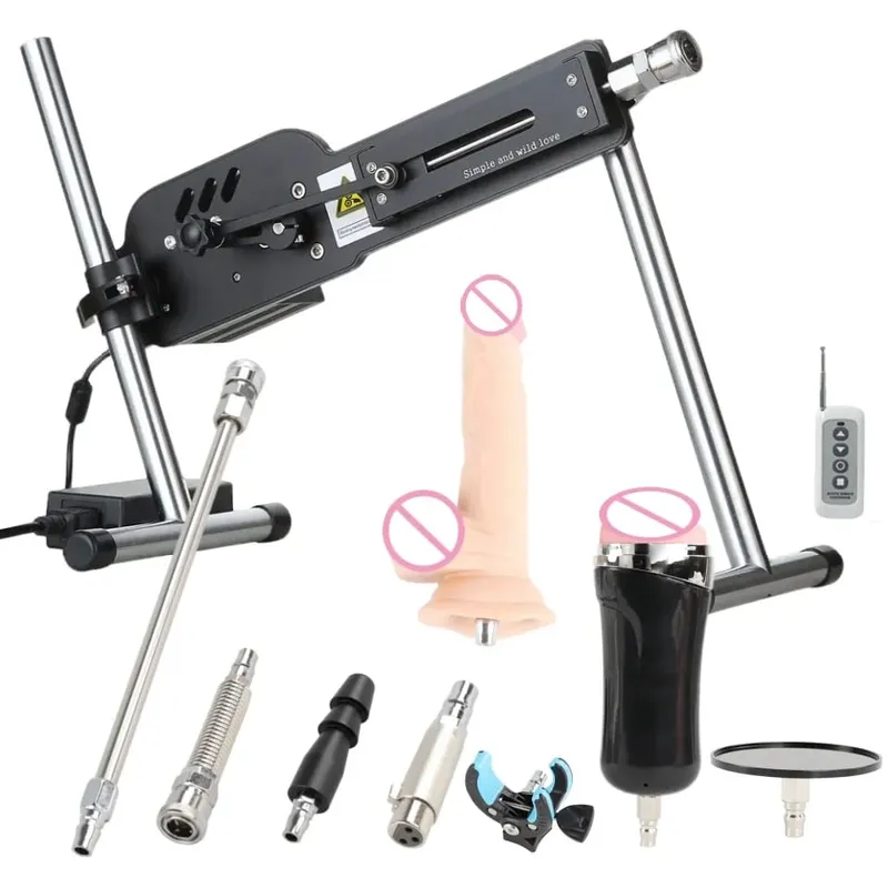 70W/120W/200W Power Sex Machine Silent Adults Masturbation Vac-u Lock Sex Machine With Dildo for Women Sex Toys