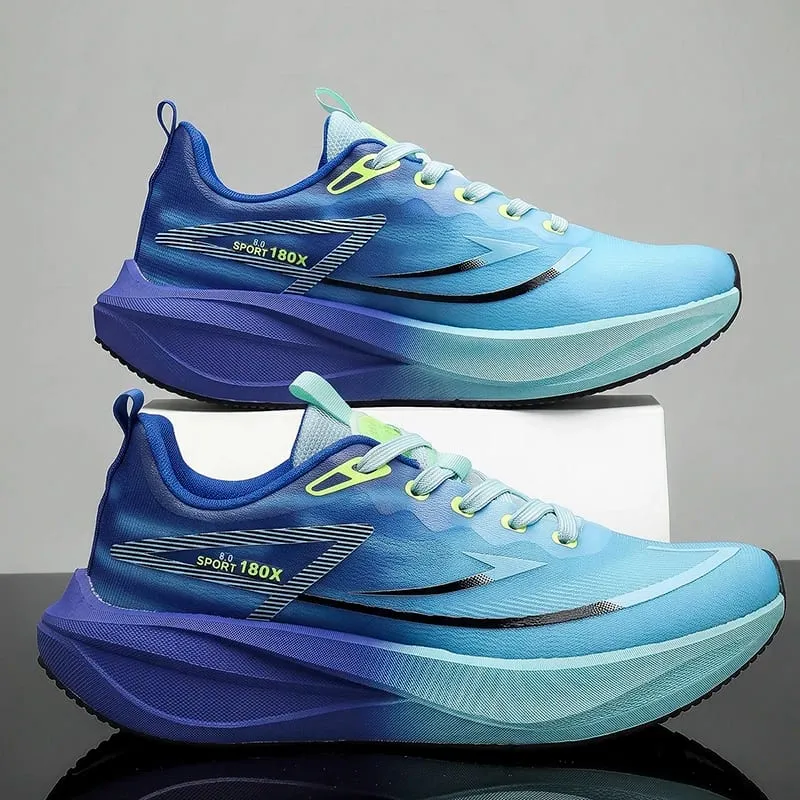Men Sports Running Shoes Carbon Board Speciality Marathon Outdoor Breathable Lightweight Comfortable Women's Athletic Sneakers — image 4
