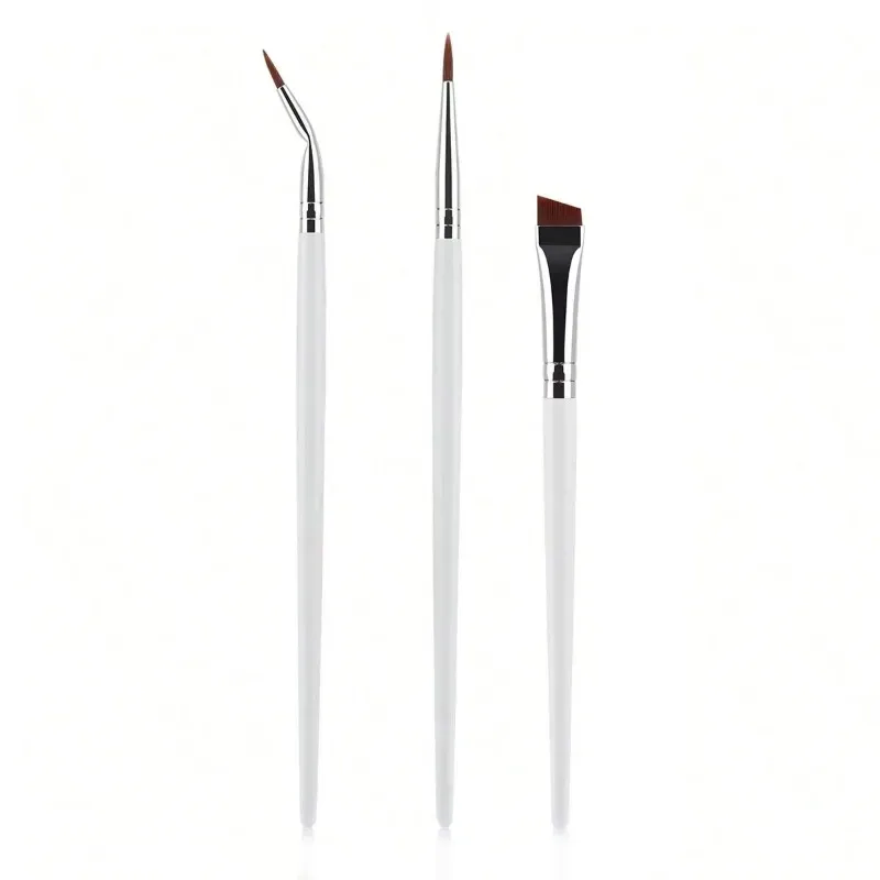 3Pcs Combination Detail Brushes Ultra-thin Lip Line Eye Line Brush Concealer Brush Eye Brow Contour Lower Eyelid Makeup Brushes