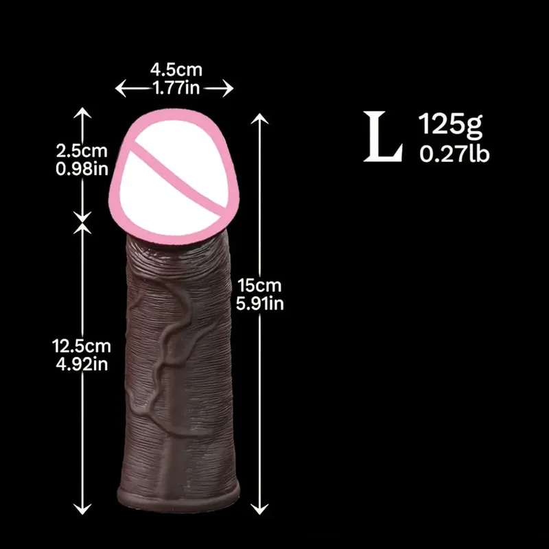 Penis Enlargement for Men Sleeve Cock Ring Delay Ejaculation Penis Extender Condom Lock Ring Sex Toys Artificial Penis Training — image 11