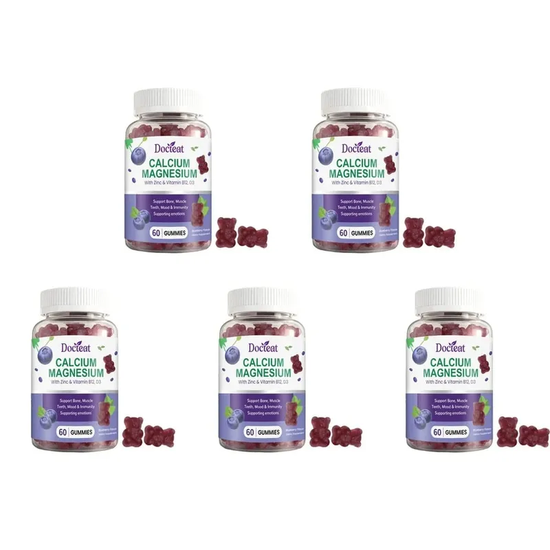 Calcium Magnesium Gummies with Zinc and Vitamins D3 B12 and B6 for Bone Teeth Mood & Immunity Support 60 Gummies — image 11