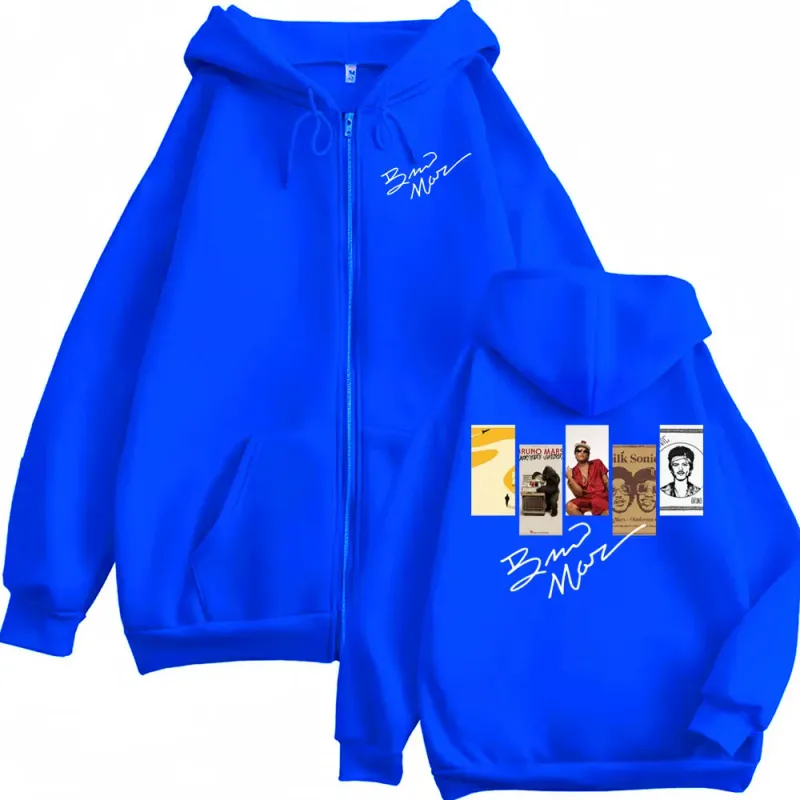 Bruno Mars Album 2026 Cover Zip Up Hoodies Men Women Fashion Hip Hop Gothic Jacket Sweatshirts Fleece Casual Zipper Hoodie Coats — image 5