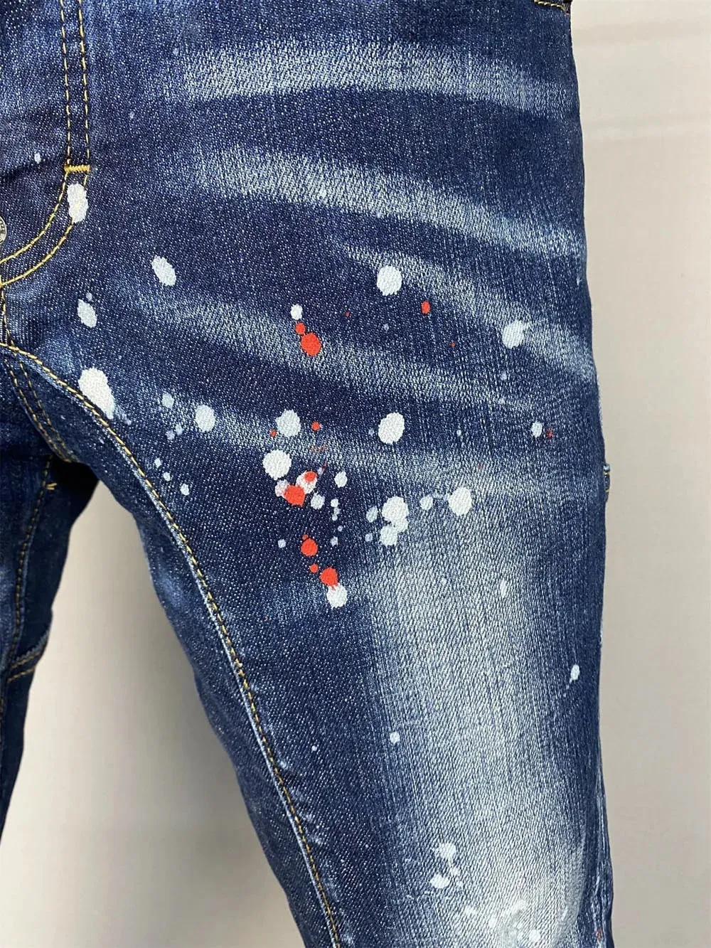 new Europe design Men Jeans Denim Pants Designer skinny BIKER JEANS blue best quality button Stretch D2 jeans pant 617