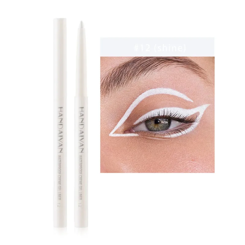 1PC White Matte Eyeliner Gel Pen Long Lasting Waterproof Eye Liner Pencil Quick-drying Non-smudge Eye Makeup for Women Cosmetics