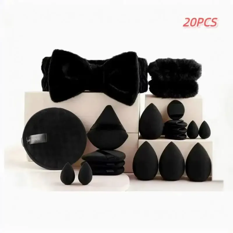 20 33Pcs Full Makeup Tool Set With Puff Brush Beauty Sponge For Makeup Applying And Removing Daily Use
