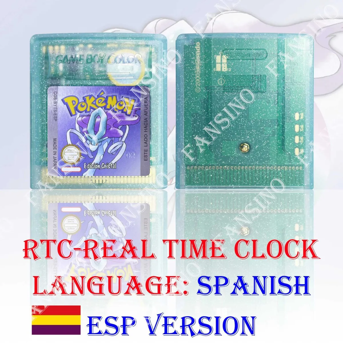 GB/GBC Real Time Clock Pokemon Crystal/Gold/Silver Version Video Game Cartridge with Battery USA/NOE/FRA/ESP/ITA Version — image 18
