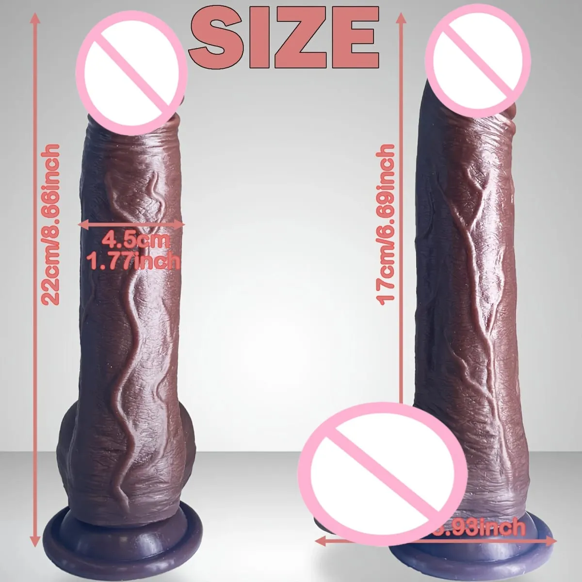 Dildo 1pc Adult Sex Toy Stimulates G-Spot Anal 22cm Thrust Dildo Vibrator 10 Vibration Mode and Suction Cup Suitable for Couples — image 4
