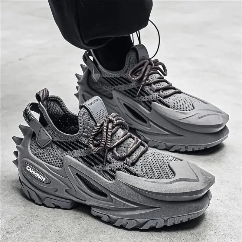 Original Brand Shoes for Man Luxury Knit Breathable Mecha Design Men Sneakers Increased Height Dad Shoes Fashion Socks Shoes — image 9