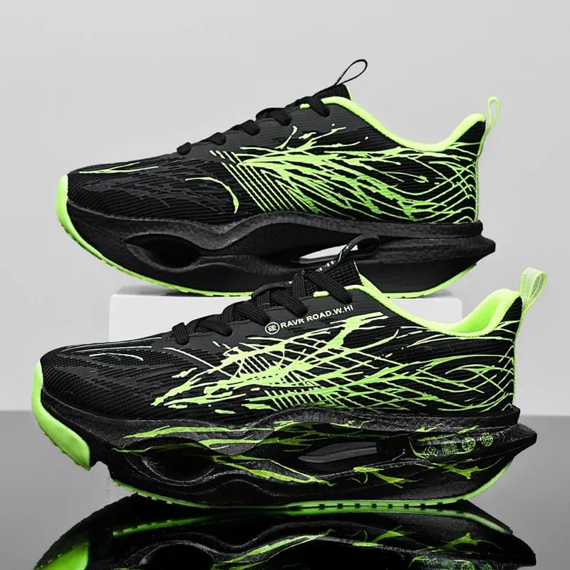 Men Women Ultra Light Carbon Plate Running Shoes Breathable Mesh Upper Soft Midsole Rubber Outsole for Running Training Sneakers — image 9