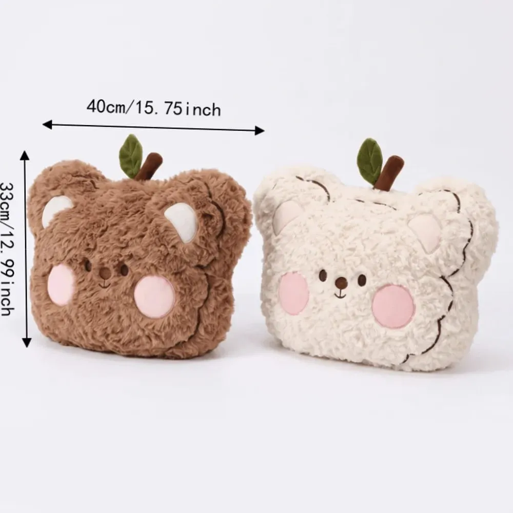 Assento companheiro macio encaracolado fluff urso travesseiro blush bochecha bonito sofá almofada adorável animal recheado travesseiro decoração de casa — image 7