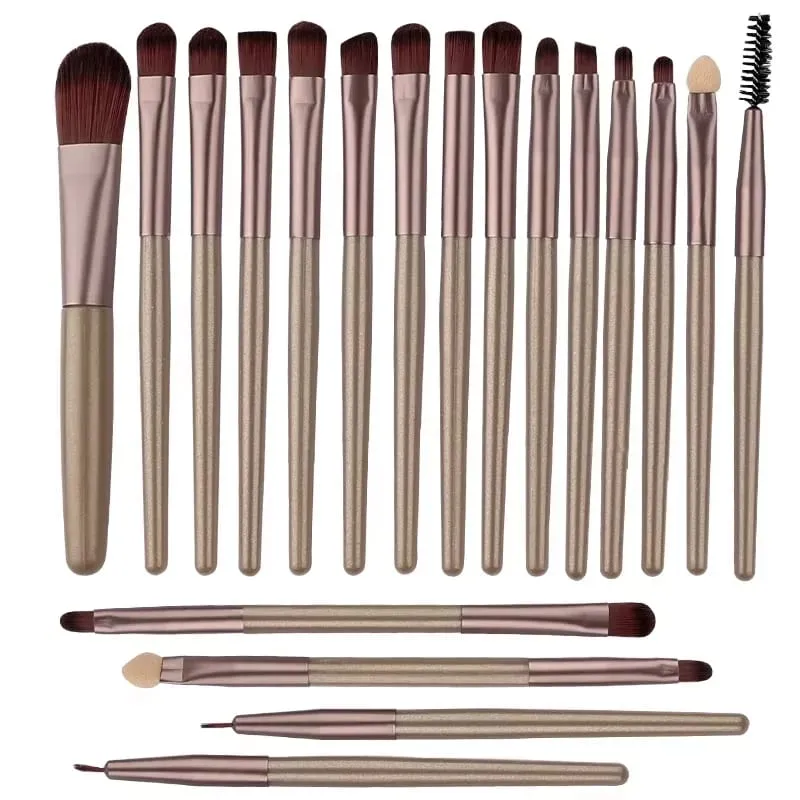 20Pcs Professional Makeup Brushes Set Soft Synthetic Hair Cosmetic Brush for Foundation Eyeshadow Eyebrow Eyeliner Blending Make