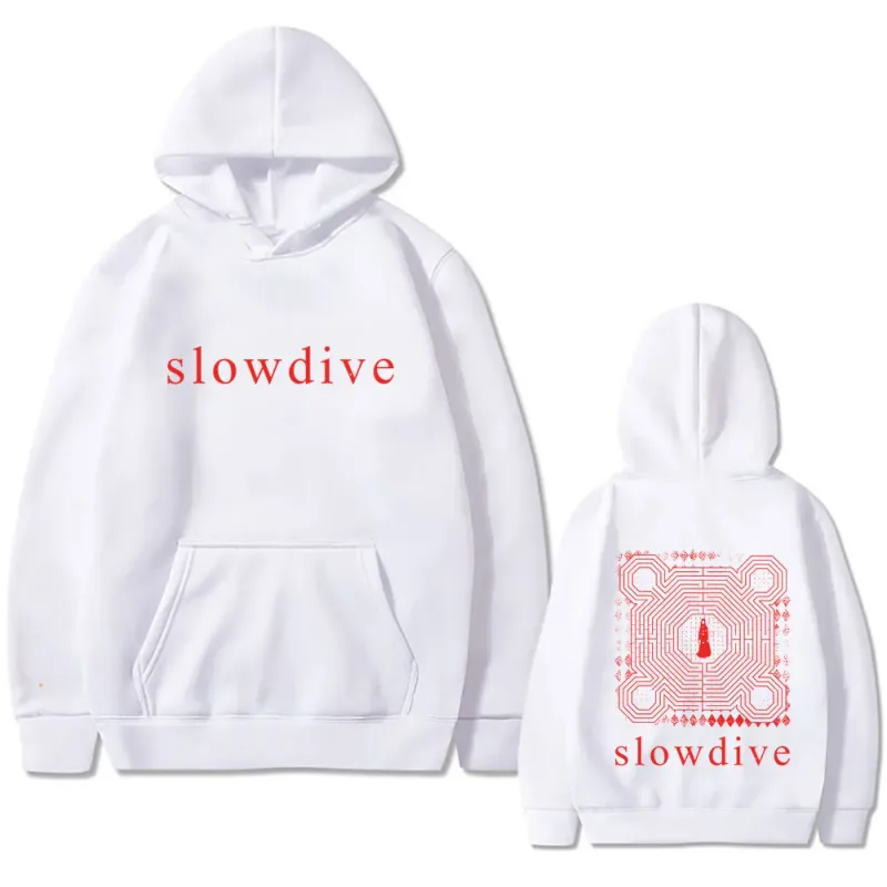 Rock Band Slowdive Everything Is Alive Print Hoodie Tour 90s Classic Vintage Men Women Oversized Streetwear Male Casual Hoodies
