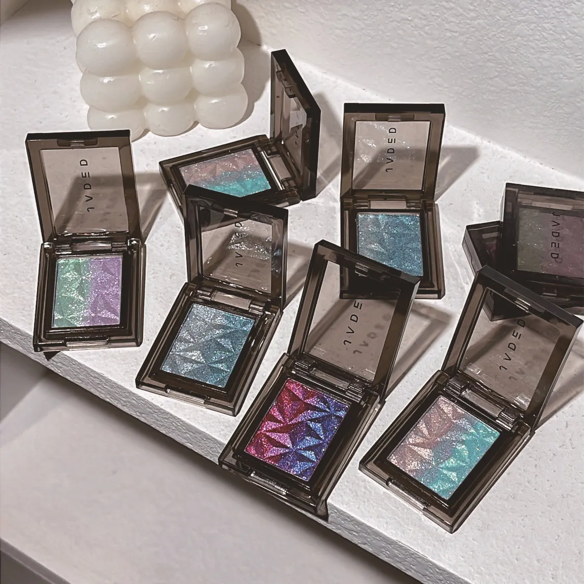 Metallic Gradient Eyeshadow Palette Silver Blue Punk Smoky Eye Shadow Highly Pigmented Pressed Purple Glitter Eyes Makeup Palet — image 5