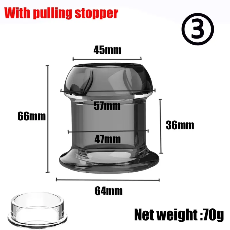 Anus Dilation Expander Prostate Massage Hollow Speculum Peeking Butt Plug Anal Beads with Stopper Adult Sex Toy for Women Men