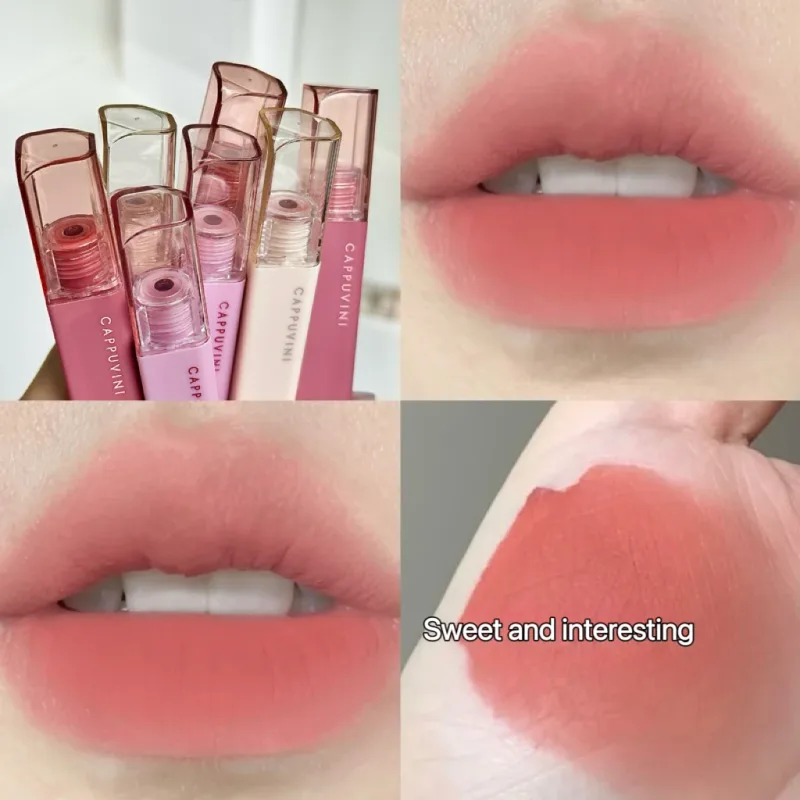 Silky Velvet Lip Gloss Matte Lip Mud Waterproof Non-Stick Cup Lip Glaze Smudge Proof Not Fade Liquid Lipstick Korean Makeup — image 7