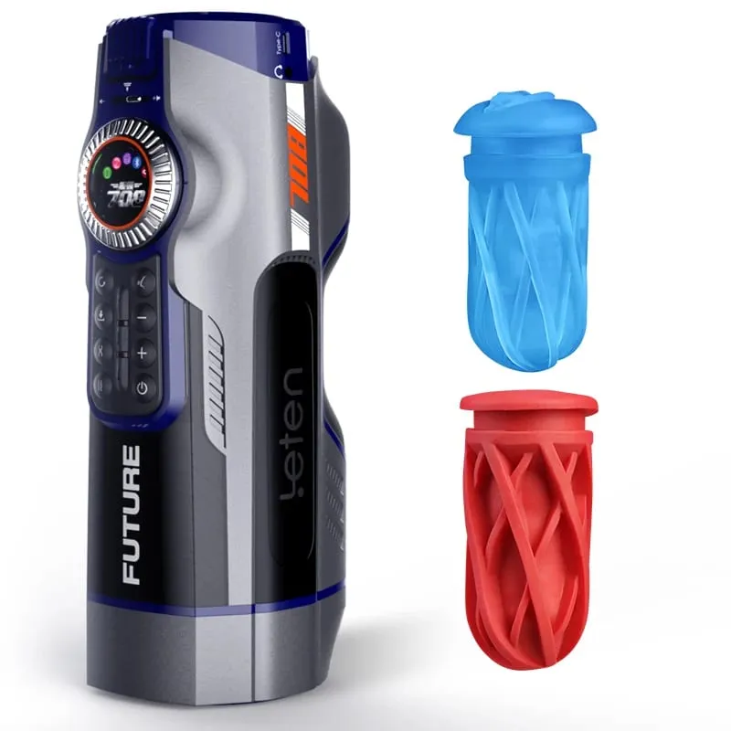 Leten 708-III Rustige Vibrator Verwarming Kreunen USB Opladen Automatische Telescopische Mannelijke Masturbatie Vagina Kut Speeltjes voor Mannen