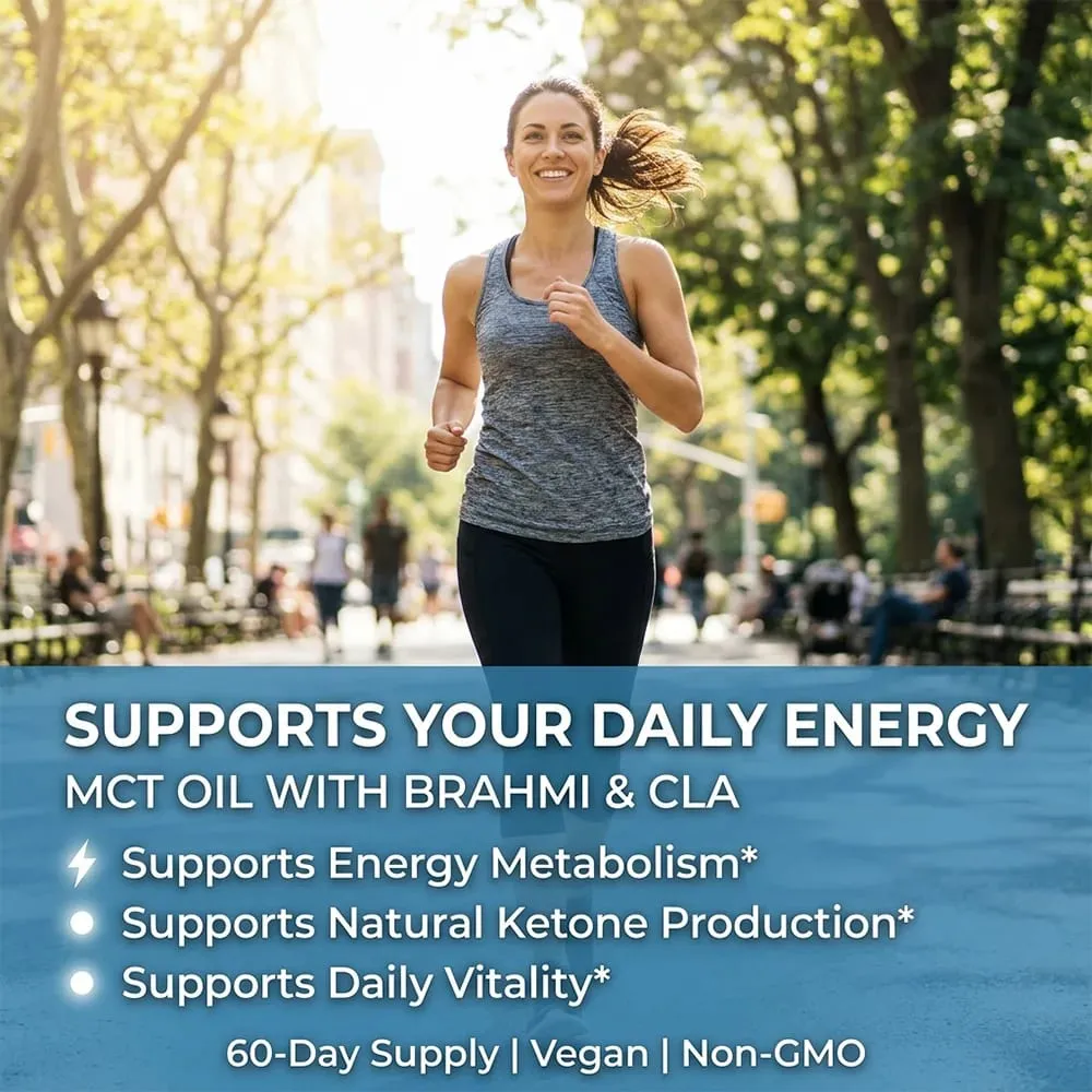 MCT Oil Capsules Natural Clean Energy & Cognitive Focus Supplement Clarity Brain & Body Gut Wellness Support Non-GMO — image 7