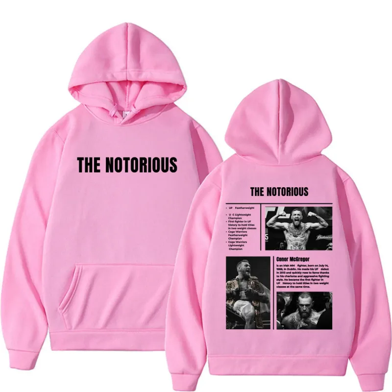 Limited The Notorious Conor McGregor Sweatshirts Men Women Violence Aesthetic Gothic Hoodies Autumn/Winter Long Sleeve Pullovers