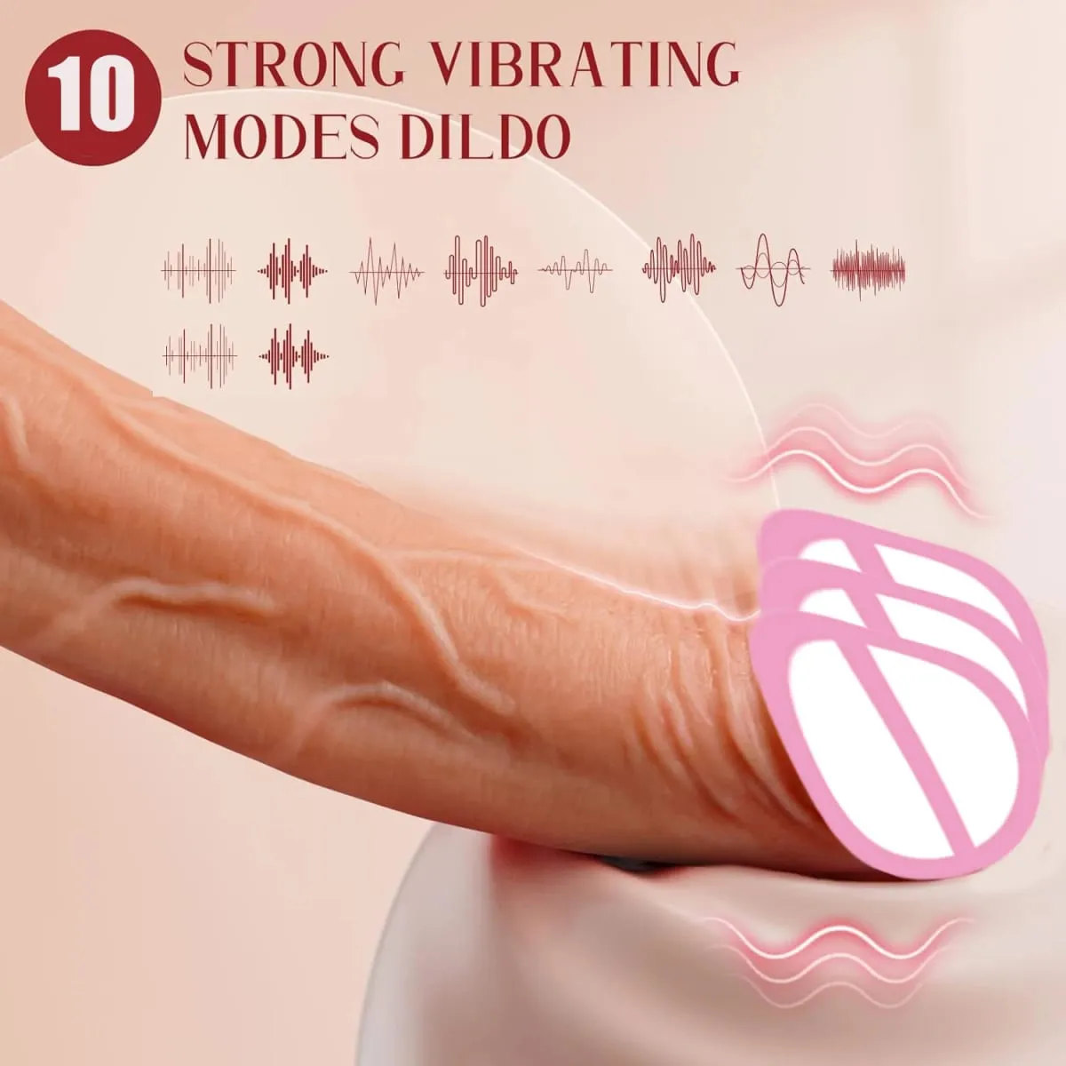 Riesiger realistischer Silikon-Fernbedienungsdildo, der vibrierende weibliche Sexspielzeuge, Penetration, G-Punkt, Klitoris, Vagina, Orgasmus-Massagegerät — image 2