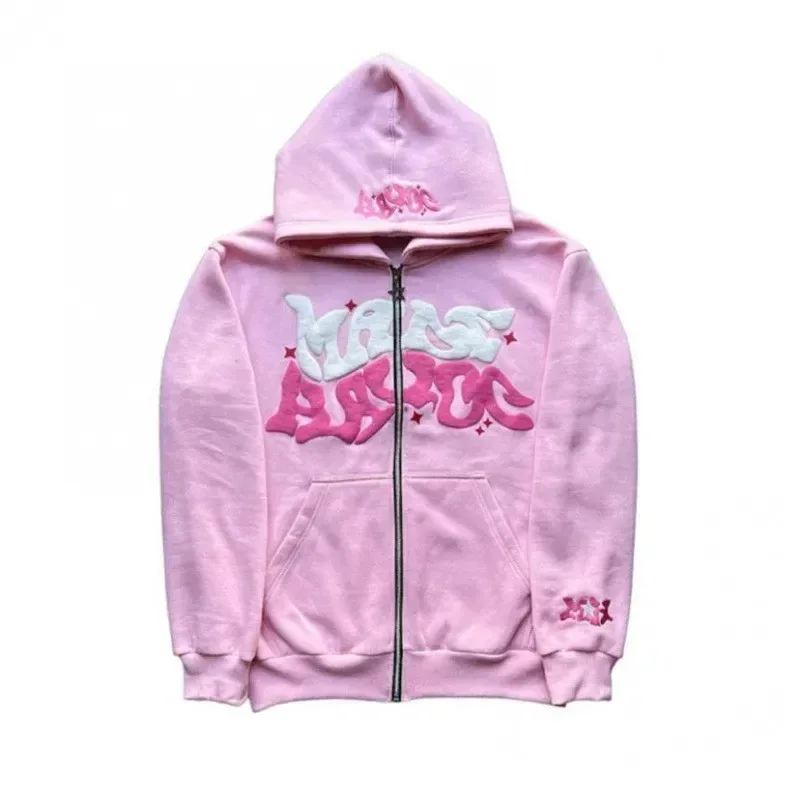 2026 European and American Fashion Fleece Print Zippered Hooded Sweatshirt for Men and Women Casual Multi-Functional Sports Top — image 3