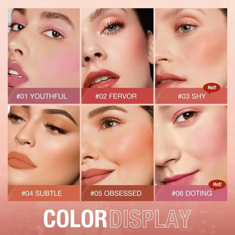 O.TWO.O 2pcs Makeup Set Multi Lipstick Blush Stick Face Primer Makeup Base Oil-Control Waterproof Lightweight Makeup for Women