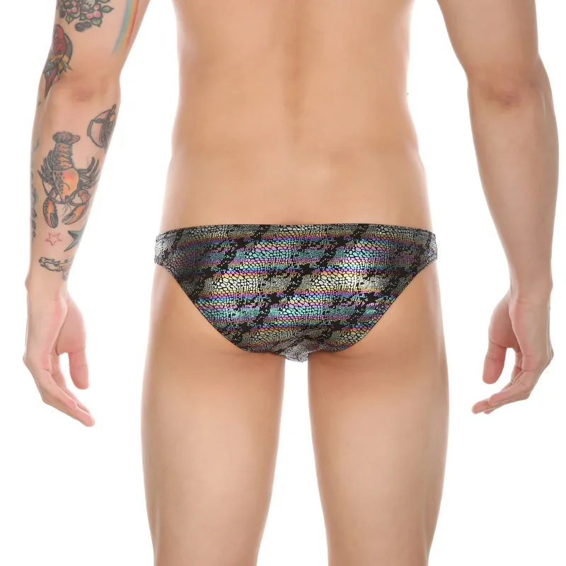 Mens Snake Skin Patterned Briefs with Sexy Bulge Pouch Bikini Underwear Comfortable Underpants by WANGJIANG Brand — image 19